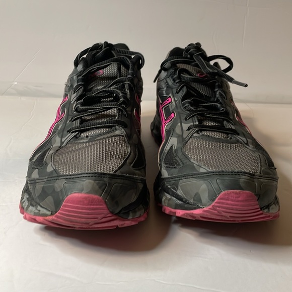 ASICS gel scram 2 camo gray pink trail running shoes women’s size 11 - Picture 2 of 5
